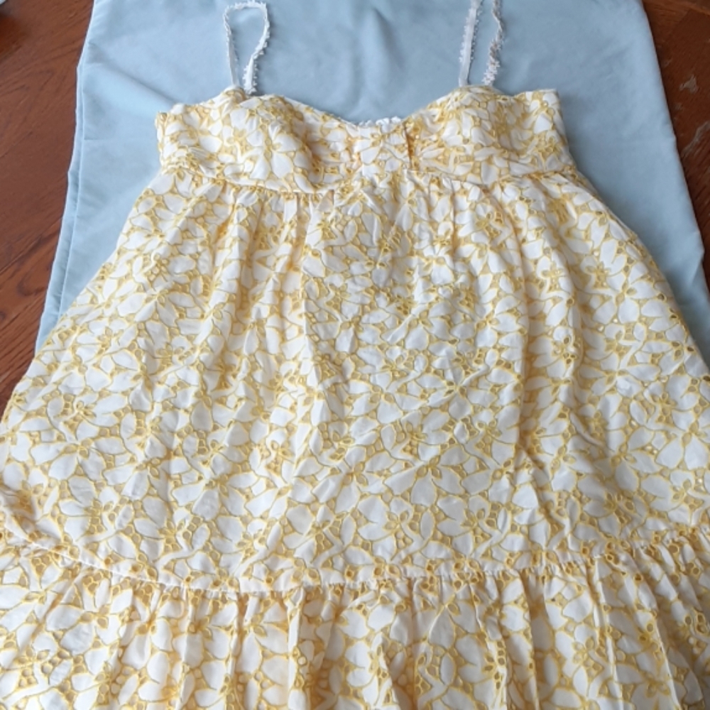 Yellow lace dress